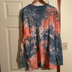 Free People Tie Dye Long Sleeve Shirt